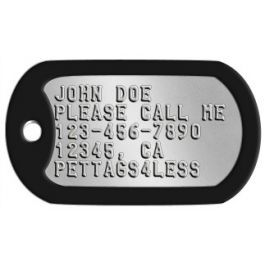 Military Dog Tags, Yes Add Black Silencers